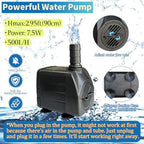 SAC SMARTEN ARTS Fountain for Bird Baths for Bird Bath Fountain with 7.5W Water Pump Resin Granite Rock Water Feature for Garden Patio Lawn Hummingbird Birdbath Fish Tank and Aquariums - Image 3