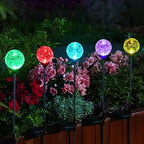 OxyLED Solar Globe Lights Outdoor 4 Pack LED Garden Stake Lights Waterproof - Image 3