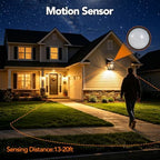 Outdoor Solar Porch Light Motion Sensor 2700K Warm White 2Pack - Image 2