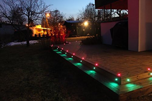 6pcs Low Voltage LED Deck Lights Kit Multi-Color RGB Stainless Steel Waterproof Outdoor Yard Garden Recessed Wood Decoration Lamps Landscape Pathway Patio Step Stairs LED In-ground Lighting - Image 2