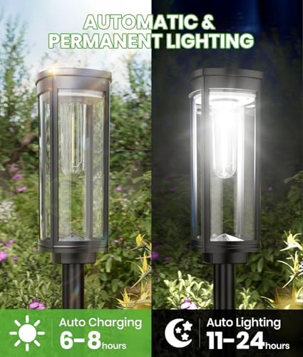 BITPOTT Solar Walkway Lights, 8 Pack, Cool White, IP65 - Image 4