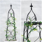 Metal Obelisk Trellis - 38.3"" Climbing Support for Vines & Roses - Image 3