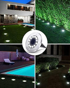 Biling Solar Ground Lights Outdoor Bright Waterproof 8 Pack White - Image 5