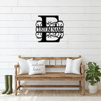 Metal Sign E Custom Name Initial Letter Monogram Personalized Metal Address Sign Plaque Modern Laser Cut Metal Wall Sculpture Artwork Sign for Office Front Door Entryway Cabin Decor 18 Inch - Image 5