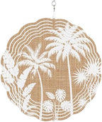 10 Inch Brown Palm Trees Wind Spinner for Yard and Garden, Tropical Vintage Summer Botanical Hanging Ornaments Outdoor 3D Kinetic Wind Sculpture Spinners Indoor Outdoor Patio Décor Ornaments Gift by Unknown