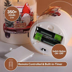 Eywamage Christmas Glass Flameless Pillar Candles with Remote Set of 3 - Image 3