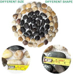 Garden Stepping Stones ourtdoor Decorative Round Stepping Stones with Black Stones Round Polished River Pebble Stone from Natureal River,for Garden Patio - Image 5