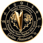 50th Golden Wedding Anniversary Sundial with Stand 50th for Couples 1976-2026 Metal Garden Decor Outdoor Indoor Sun Clock 6.5 Inch - Image 2