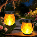 2 Pack Solar Lanterns Outdoor Waterproof, Flickering Flame Hanging Lanterns by Unknown