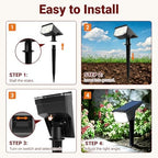 AUDERWIN Solar Spot Lights Outdoor Waterproof 16 Pack Cool White - Image 6