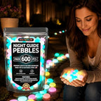 2026 Glow-in-The-Dark Garden Stones | Luminous Pebbles for Walkways, Yard, & Aquarium | Rainbow Outdoor Stepping Rocks | Night-Glow Decor (Multicolor*600) - Image 6