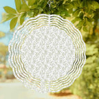 Wind Spinners for Yard Garden, Green Sage Leaves Branches Flower 3D Stainless Steel Round Hanging Spinners Indoor Outdoor Kinetic Yard Art,12 Inch, Spring Botanical by IDOWMAT