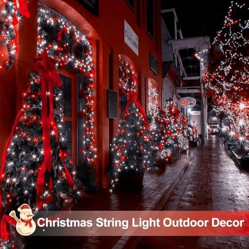 Solar Christmas Lights Outdoor, 6 Pack Solar String Lights Red and White - Image 6
