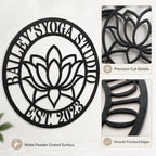Personalized Yoga Studio Metal Sign Custom Lotus Wall Decor with Name and EST Year Round Meditation Room Plaque for Spa Wellness Studio Home Gym Entryway Gift - Image 5
