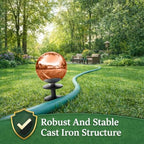 Tandefio 3 Pcs Garden Hose Guide Spike 13.5'' Decorative Ball, Copper - Image 5