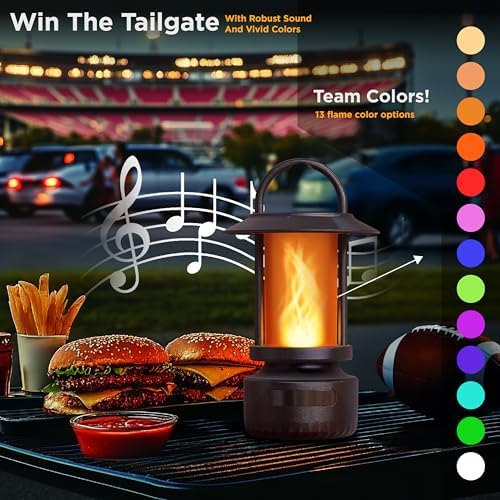 FoxFlame Bluetooth Outdoor Speaker, Patented Fire Effect, 13 Color Options - Image 4
