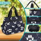Dog Bones Paw Garden Tool Bag Organizer Heavy Duty Dog Paws Gardening Tote Bag with 10 Pockets for Women Men Gardening Gifts - Image 6