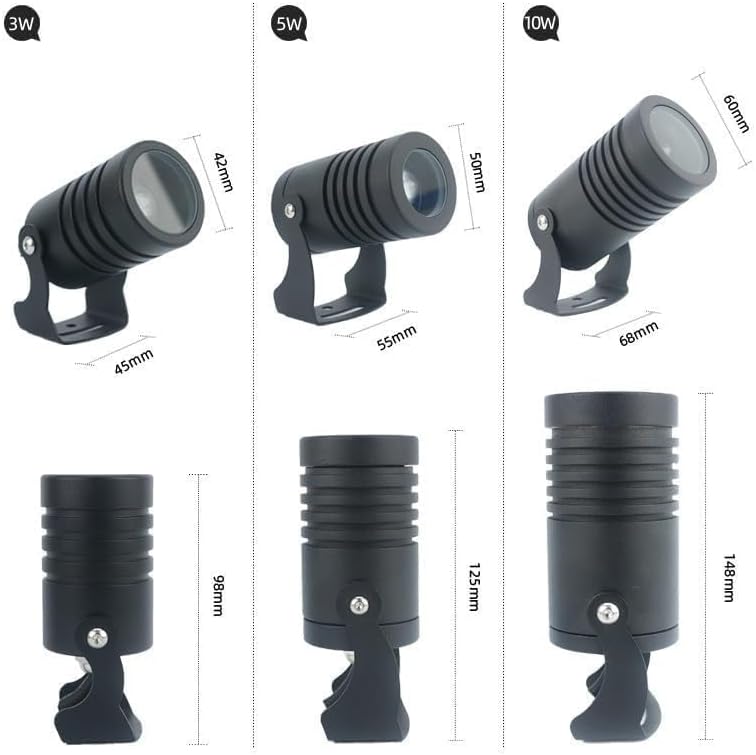 LED Beam Spotlight, 3-10W Outdoor Spotlights, LED Beam Spotlight, Building Exterior Wall Projector Light, Narrow Beam Spotlight, Remote Illumination Spotlight(Blue Light,10W-(AC85-265V)) - Image 2