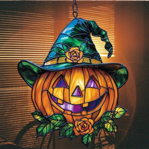Pumpkin Jack-o'-Lantern Acrylic Suncatcher - Image 7