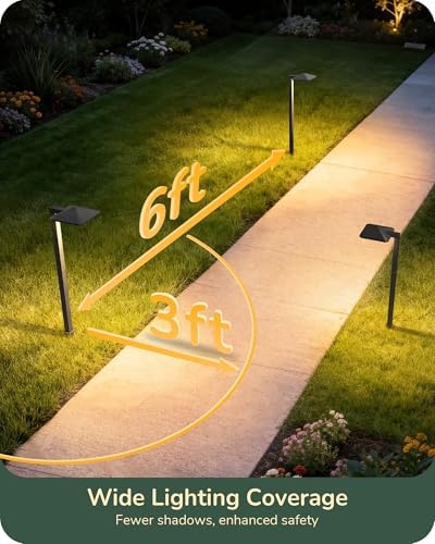 EDISHINE Low Voltage Landscape Lighting, LED Pathway Lights, 6 Pack - Image 5