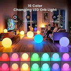 LOFTEK 12-inch LED Light Ball, Rechargeable Waterproof Globe Lamp w/Remote - Image 2