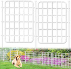 30ft x 17in Garden Fence Animal Barrier, 28 Panels No Dig Fence Border, Rustproof Metal Decorative Garden Fencing with Ground Stake, Flower Bed Edging Border for Dog, Rabbit, Outdoor Patio, White by NANYEZH