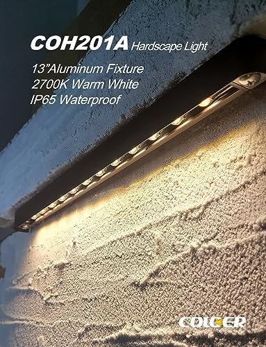 COLOER 4-Pack 13 Inch LED Hardscape Lighting 2.5W 240LM 2700K Soft White - Image 5