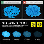 1100pc Glow in The Dark Rocks Outdoor Luminous Pebbles Glow Stones for Patio Landscaping Walkway Driveway,Blue - Image 7