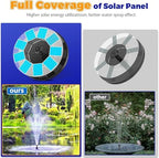 Solar Fountain Pump, 2026 Updated 2.5W Solar Powered Water Fountain with 6 Replacement Nozzles, Floating Solar Fountain for Bird Bath, Pond, Pool, Garden and Backyard - Image 4