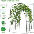DoCred Tall Garden Arch Trellis for Climbing Plants, 83 Inch Tall Metal Plant Support Trellis Archway for Climbing Vine Vegetable/Fruit/Flower Outdoor Yard Lawn Garden Arch Tunnel Trellis - Image 5
