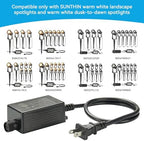 SUNTHIN IP65 Waterproof Power Adapter for Outdoor Low Voltage Warm White Landscape Spotlights (27V 0.6A),Maximum Number of lamp Heads Allowed to be Connected 16Pack - Image 2