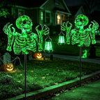 Halloween Decorations Outdoor Scary Skeleton Yard Stakes Solar Lights - Image 5