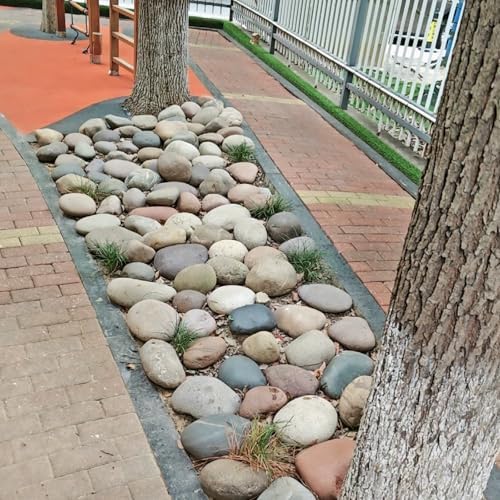 40lbs River Rocks for Landscaping, 1-2 Inch Mixed Colors Pebbles - Image 5