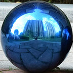 10 inch Gazing Ball,Blue Garden Sphere Mirror Globe Ball,Paint from Stainless Steel Hollow Ball,Polished Reflective Smooth Ball,Durable Shiny Decorations for Garden Patio Yard Home by Unknown