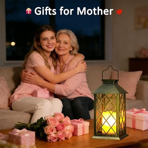 2 Pack 14'' Large Tempered Glass Solar Lanterns Outdoor Waterproof - Image 2