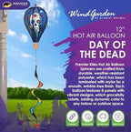 Hot Air Balloon Hanging Garden Spinner 12" - Vibrant Day of the Dead Design, Weather-Resistant Outdoor Decor, Durable & Lightweight for Patios, Yards, and Gardens - Eye-Catching Wind Spinner - Image 2