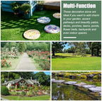 Kunovo Outdoor Stepping Garden Stones, Exquisite Path Decorative Stone with Sun Butterfly Flower Dragonfly Pattern, Backyard/Pathway Landscaping Decor (Size : Butterfly), 58741 - Image 7