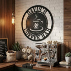 Personalized Coffee Bar Metal Sign, Custom Metal Coffee Sign, Coffee Metal Wall Art, customize coffee decor for coffee bar,coffee bar sign,Personalized Signs for Home,coffee wall decor - Image 2