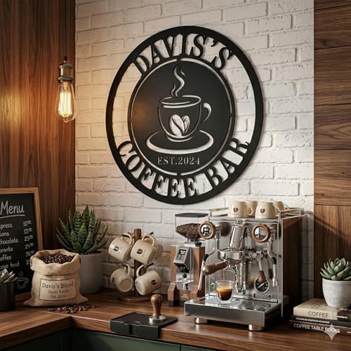 Personalized Coffee Bar Metal Sign, Custom Metal Coffee Sign, Coffee Metal Wall Art, customize coffee decor for coffee bar,coffee bar sign,Personalized Signs for Home,coffee wall decor - Image 2