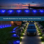 Solar Deck Lights Outdoor, Waterproof Solar Driveway Lights - Image 2