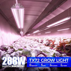 Barrina TX72 4FT LED Grow Light, 288W(4 x 72W, 2000W Equivalent), Purple - Image 2