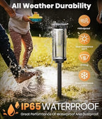 ALFIOT Solar Pathway Lights, 4 Pack, Warm White, IP65 - Image 4