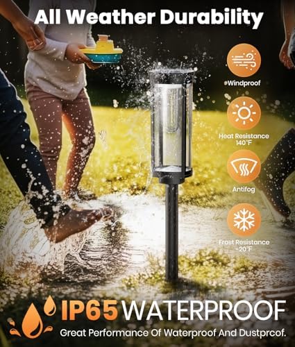 ALFIOT Solar Big Lights for Backyard, 8 Pack, Cool White, IP65 - Image 4