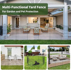 10 Panel No Dig Metal Garden Fence 32"H x 23.6'L Dog Fence Outdoor for Yard - Image 5