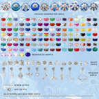 Silipull 255 Pcs 14 Inch Christmas Garden Stakes Decorative Blue and White Porcelain Ceramic Round Beaded Garden Stakes Decor Fairy Sticks for Indoor Outdoor Yard Lawn Pathway Patio Decoration - Image 2