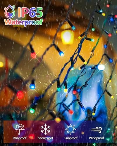 Solar Christmas Light Outdoor String 6 Pack 198 FT 600 LED Multicolored - Image 4