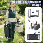 Garden Kneeler and Seat, Extra Wide Thick EVA Pad, Heavy Duty Foldable Garden Bench Holds 350lbs, Ergonomic Kneeling Stool with Garden Tool Pouches, Gardening Gifts for Women, Men & Seniors - Image 6