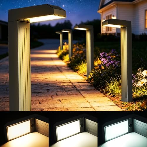 Vosaro Solar Pathway Lights Outdoor 6 Pack, 3 Color Temperatures, IP65 by VosaroUS