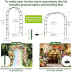 Thickened Rustproof Garden Arch Metal Trellis for Climbing Plants - Image 3