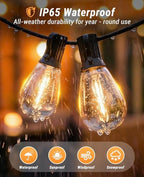 Tenmiro 200FT LED Outdoor String Lights with Remote, 72+2 Shatterproof Bulbs Dimmable Timing 3 Light Modes Outside Patio Lights for Backyard Porch Deck Garden Balcony Pool party Hanging Lighting Decor - Image 4